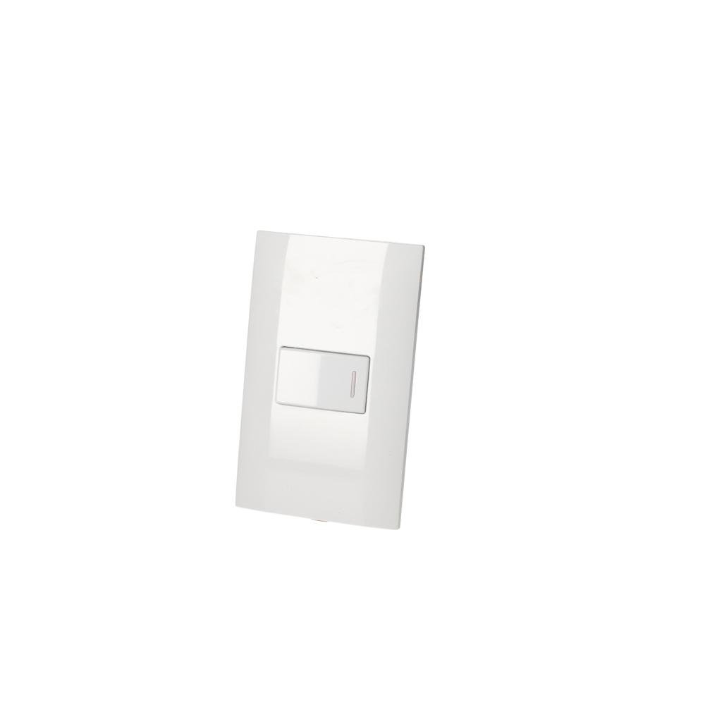 Placa Con Interruptor Sencillo Blanco, Surtek - FERRETERÍA WITZI