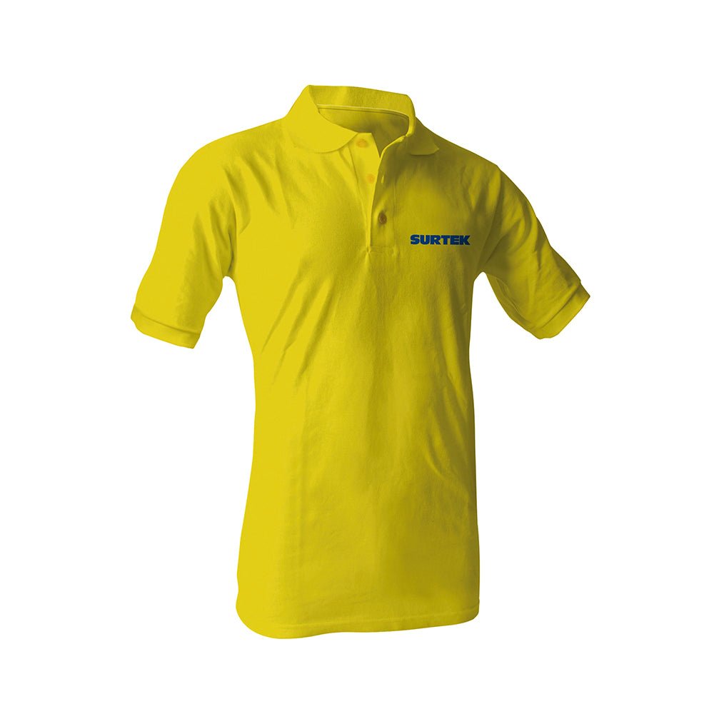 Playera tipo polo para caballero color amarillo talla CH Surtek. - FERRETERÍA WITZI