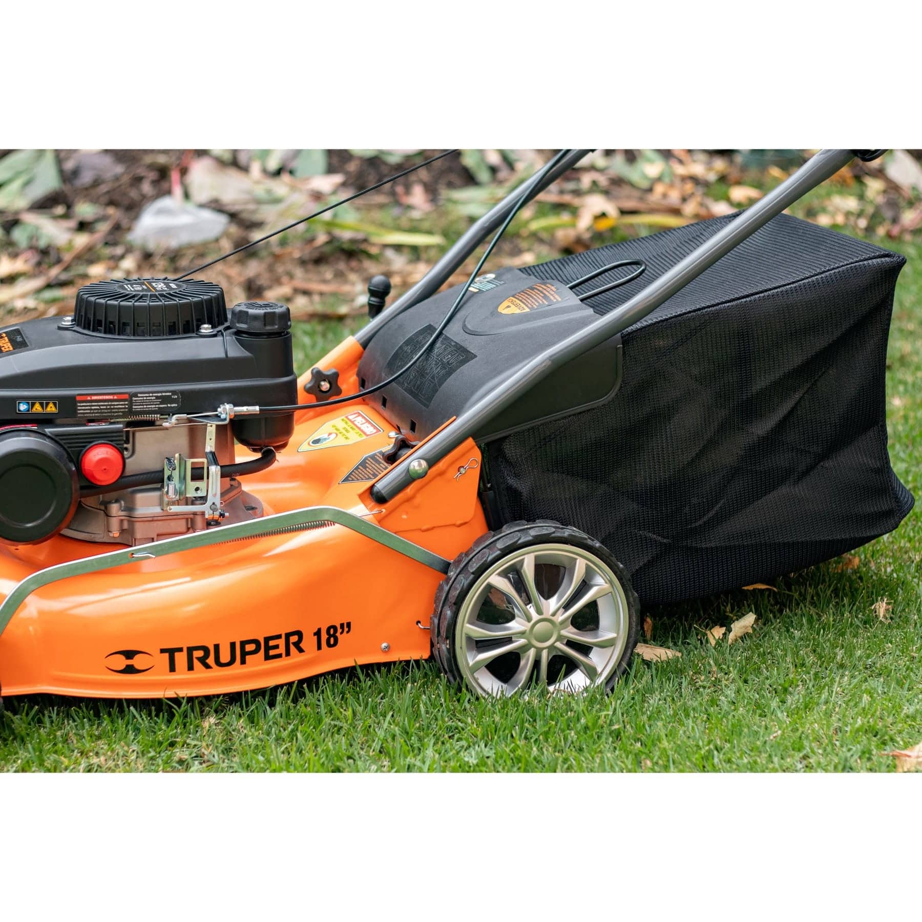 Podadora con motor a gasolina, 4HP, de 18", Truper. - FERRETERÍA WITZI