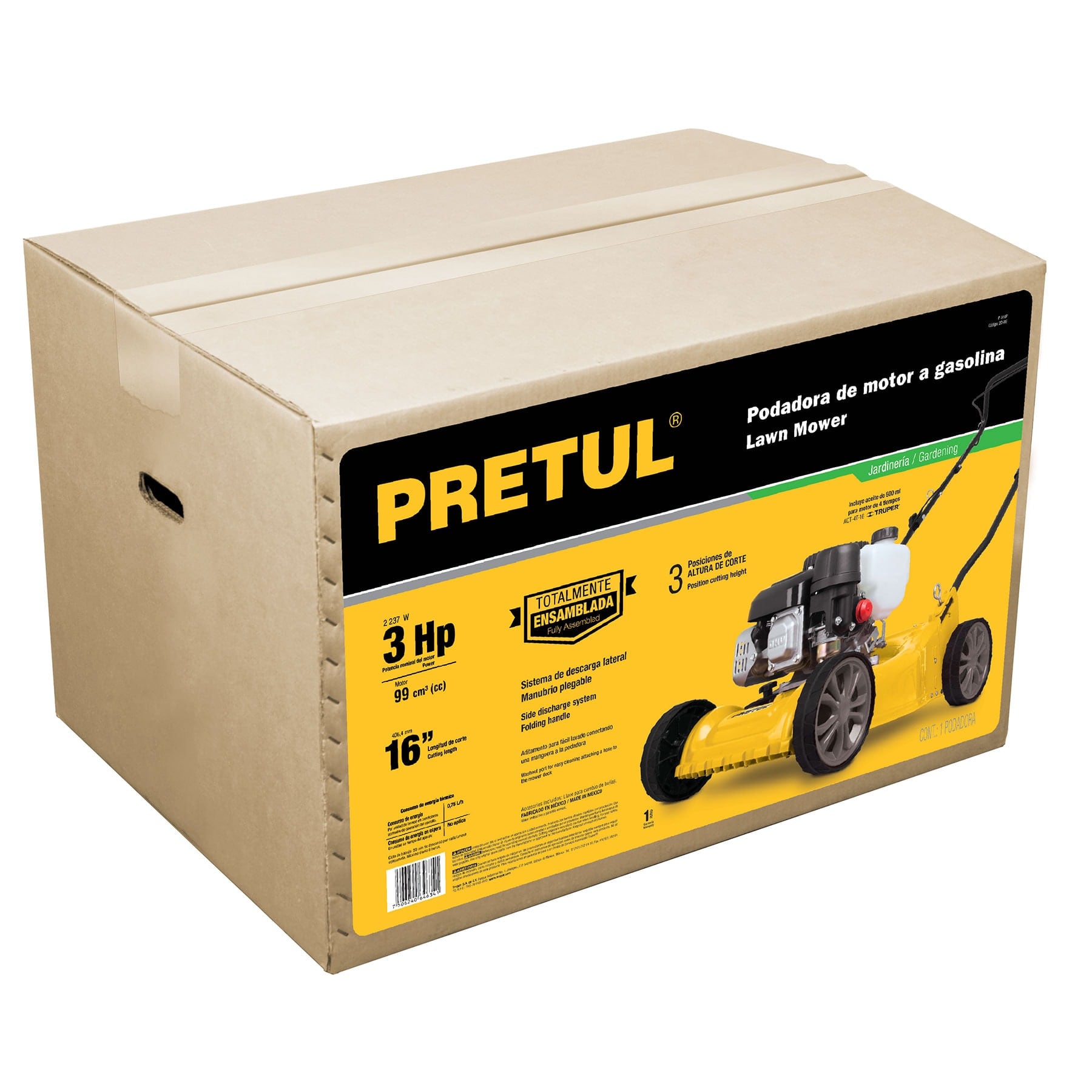 Podadora, motor gasolina, 3HP, 16", Pretul - FERRETERÍA WITZI