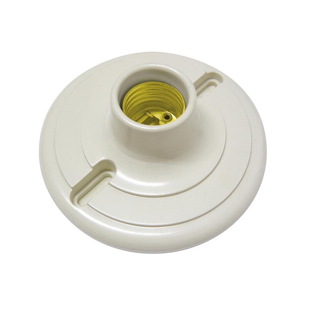 Portalámpara De Baquelita Redondo Para Techo 4" 127V, Surtek - FERRETERÍA WITZI