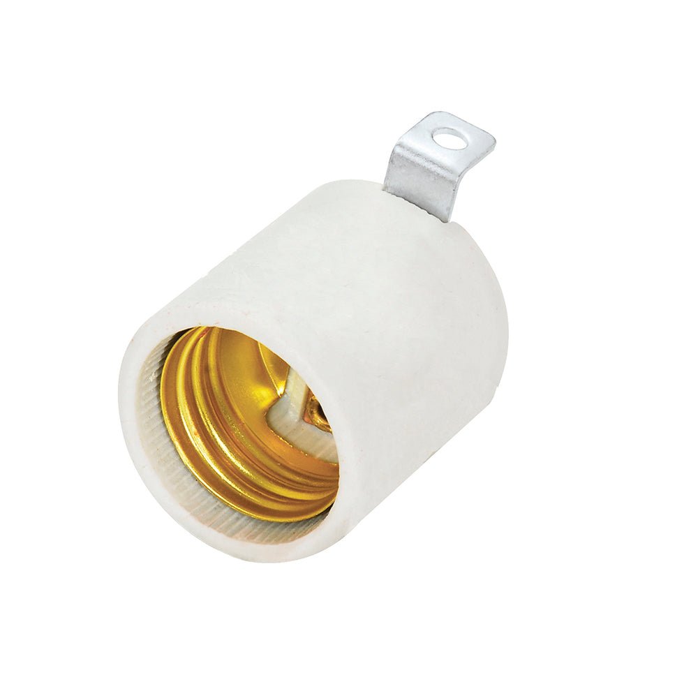 Portalámpara de porcelana con soporte tipo escuadra 4 cm Surtek - FERRETERÍA WITZI