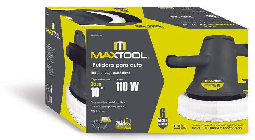 Pulidora para auto 110W de 10", Maxtool - FERRETERÍA WITZI