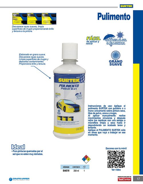 Pulimento 250 ml Surtek - FERRETERÍA WITZI