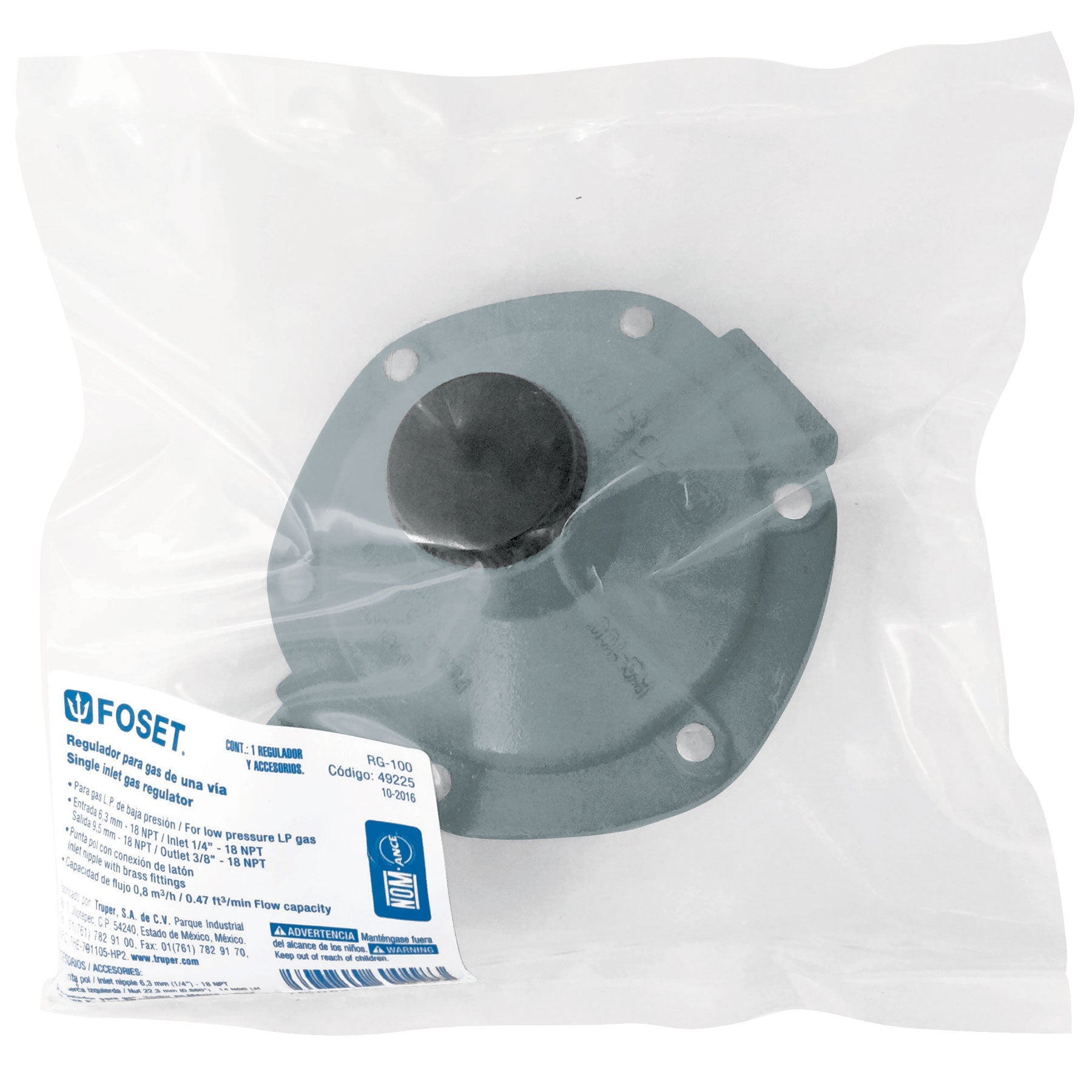 Regulador de gas de 1 vía, Foset - FERRETERÍA WITZI