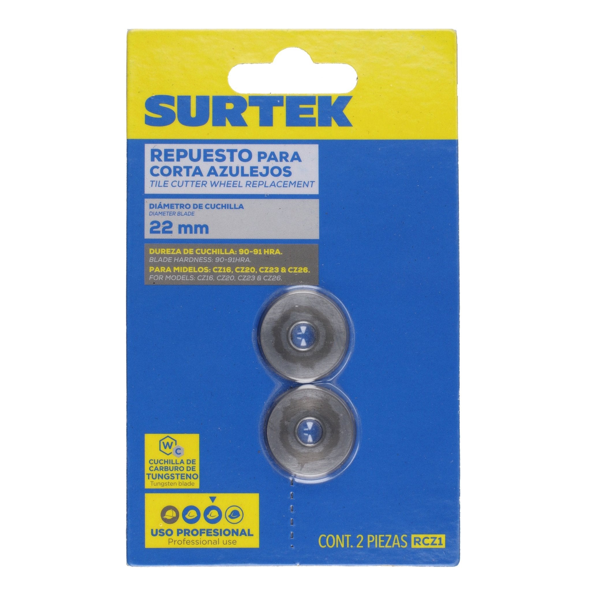 Repuesto de cuchilla de titanio para para corta azulejo CZ16, CZ26 Surtek - FERRETERÍA WITZI