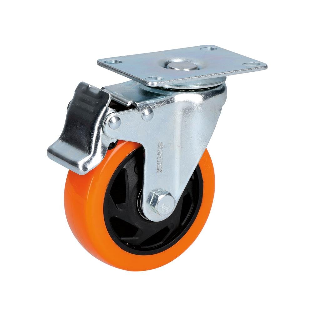 Rodaja De PVC Giratoria Con Freno, de 2", Surtek - FERRETERÍA WITZI