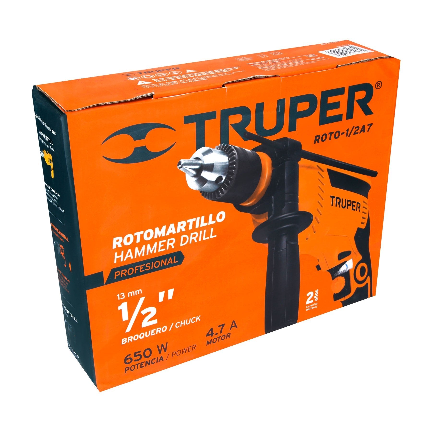 Rotomartillo 1/2" 650 W, profesional, Truper - FERRETERÍA WITZI