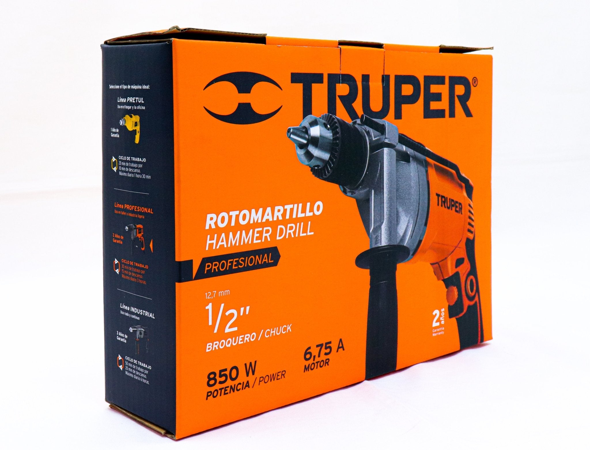Rotomartillo 1/2", 850w, Profesional Truper - FERRETERÍA WITZI