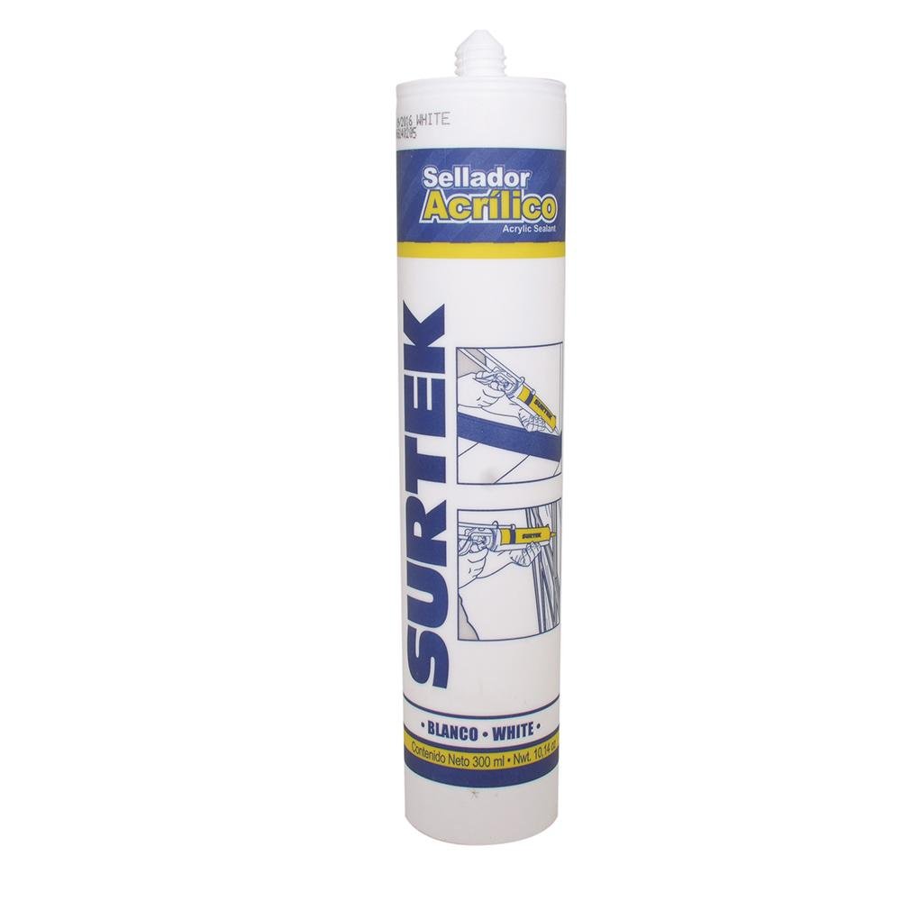 Sellador Acrílico Blanco 280ml Surtek. - FERRETERÍA WITZI