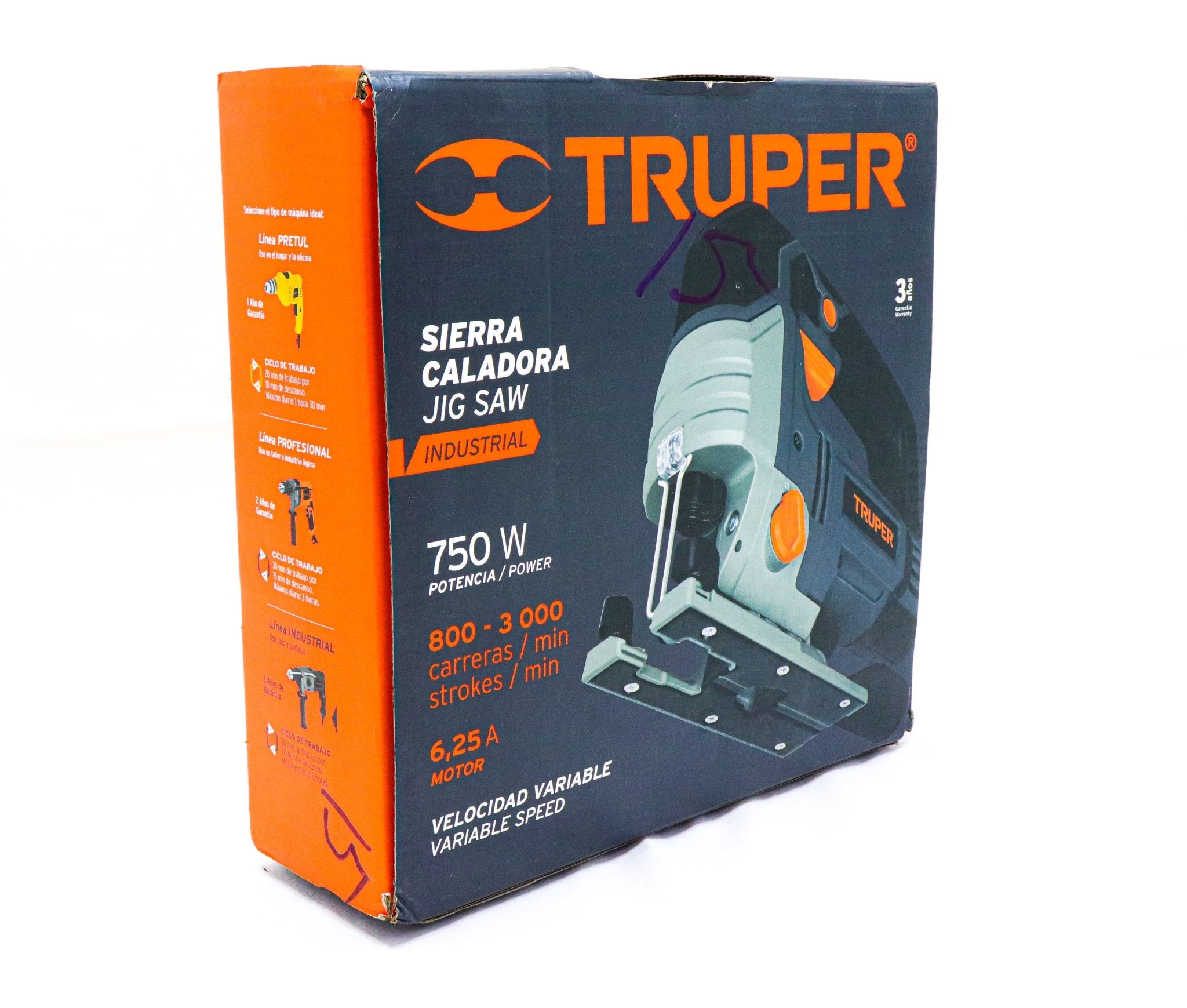 Sierra Caladora 750w, Uso Industrial, Truper - FERRETERÍA WITZI