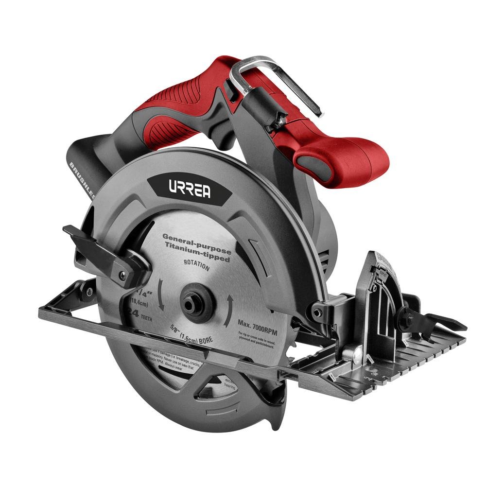 Sierra Circular Inalámbrica 7-1/4",20 V, 1-HP, V-Máxima 4500 rpm, Urrea - FERRETERÍA WITZI