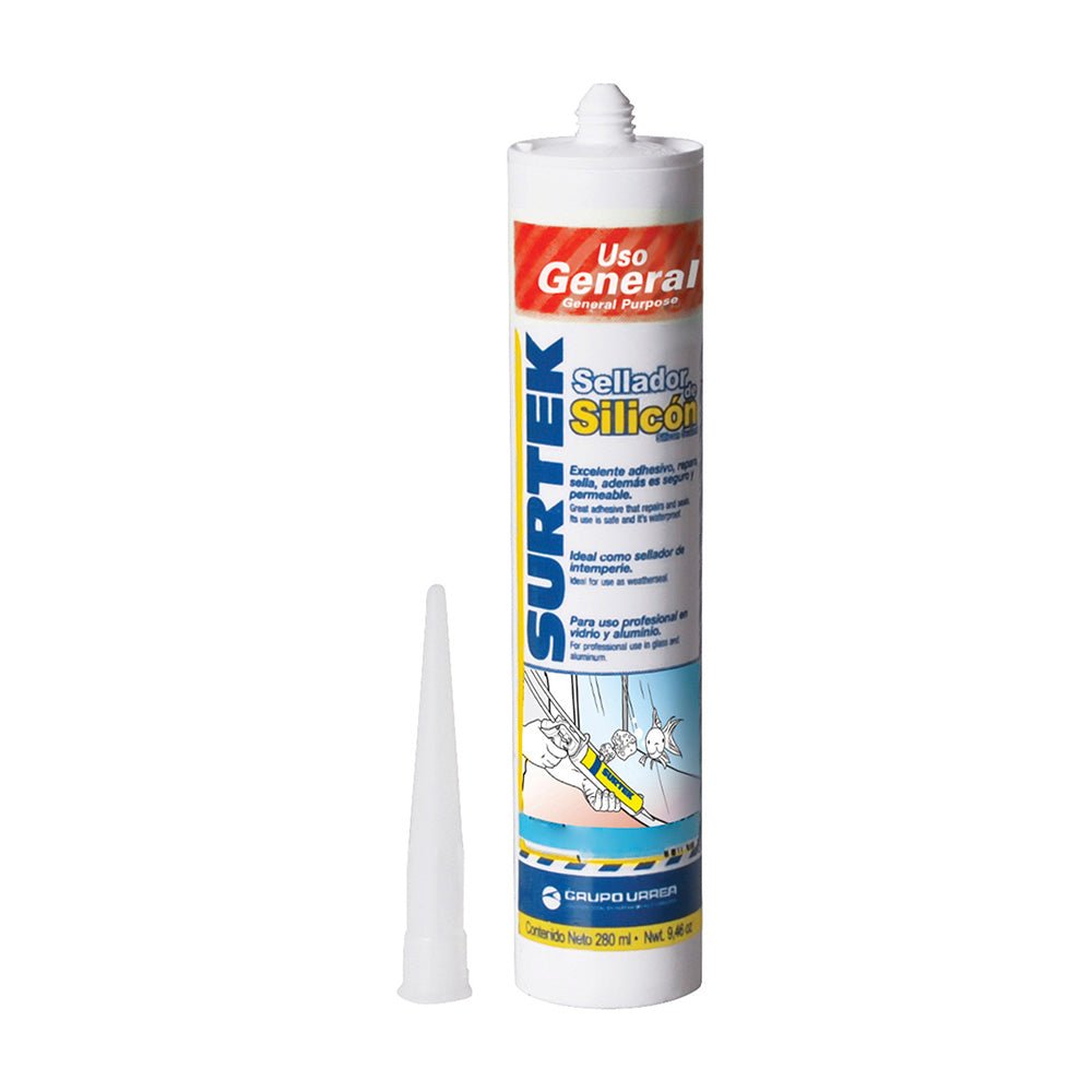 Silicón de uso general 280ml Surtek - FERRETERÍA WITZI
