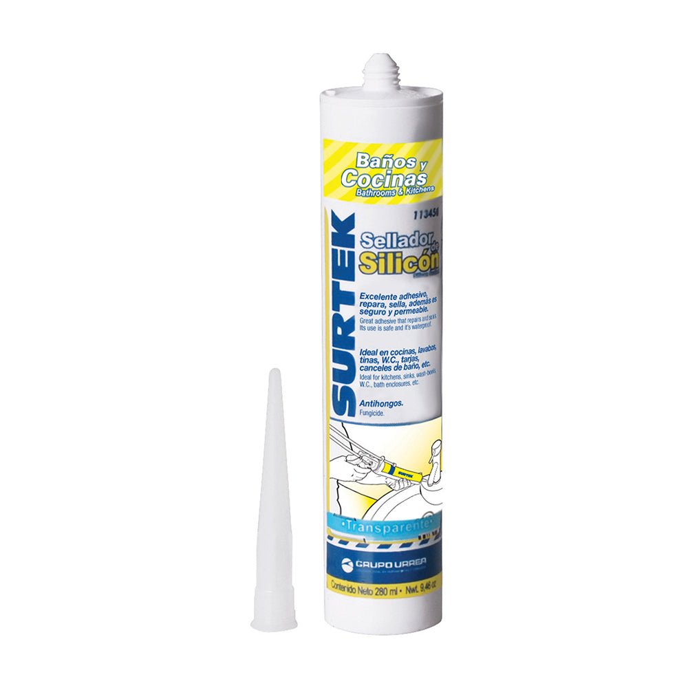 Silicón para baños y cocinas 280 ml Surtek. - FERRETERÍA WITZI