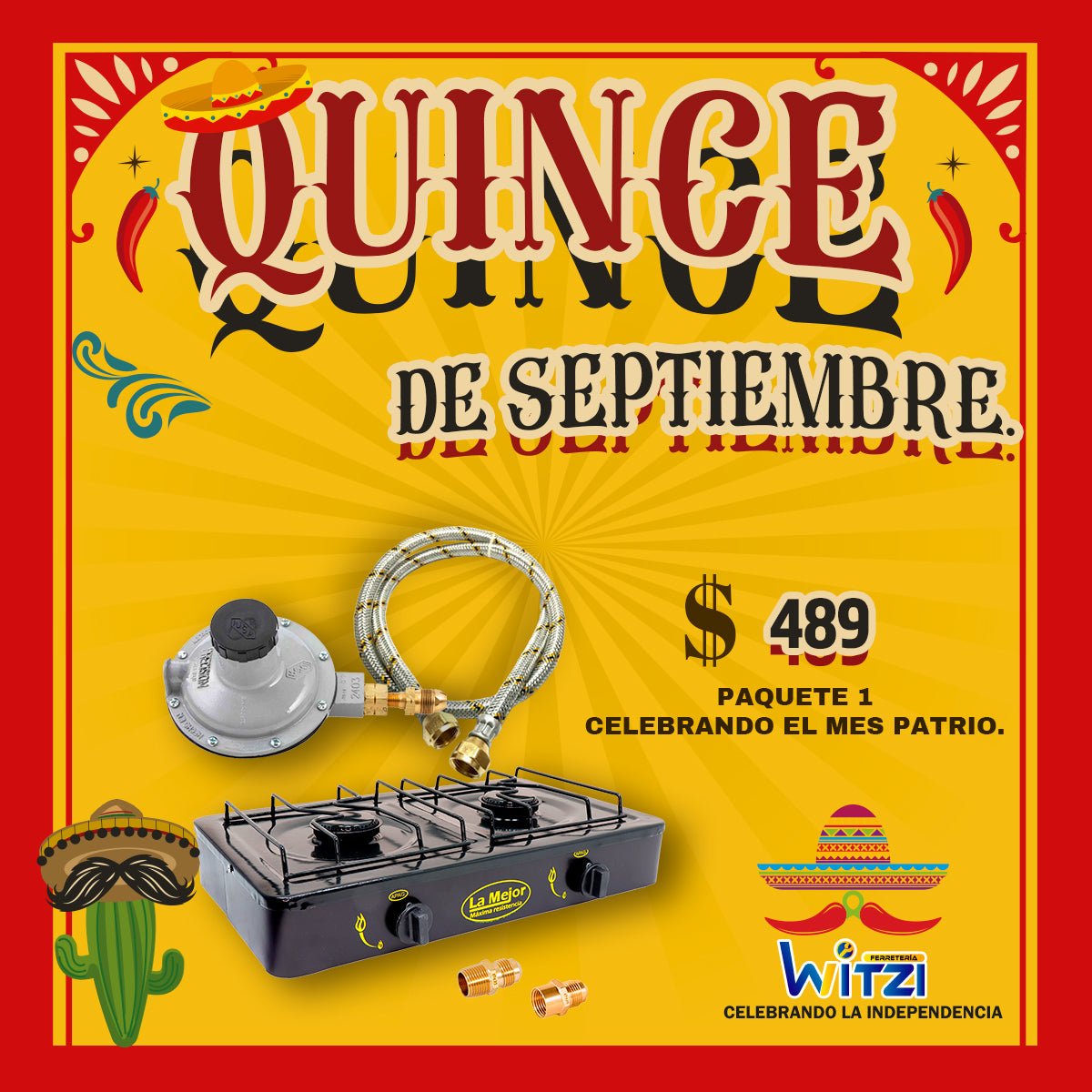 SUPER PROMOCIÓN PATRIA, KIT DE ESTUFA Y ACCESORIOS - FERRETERÍA WITZI