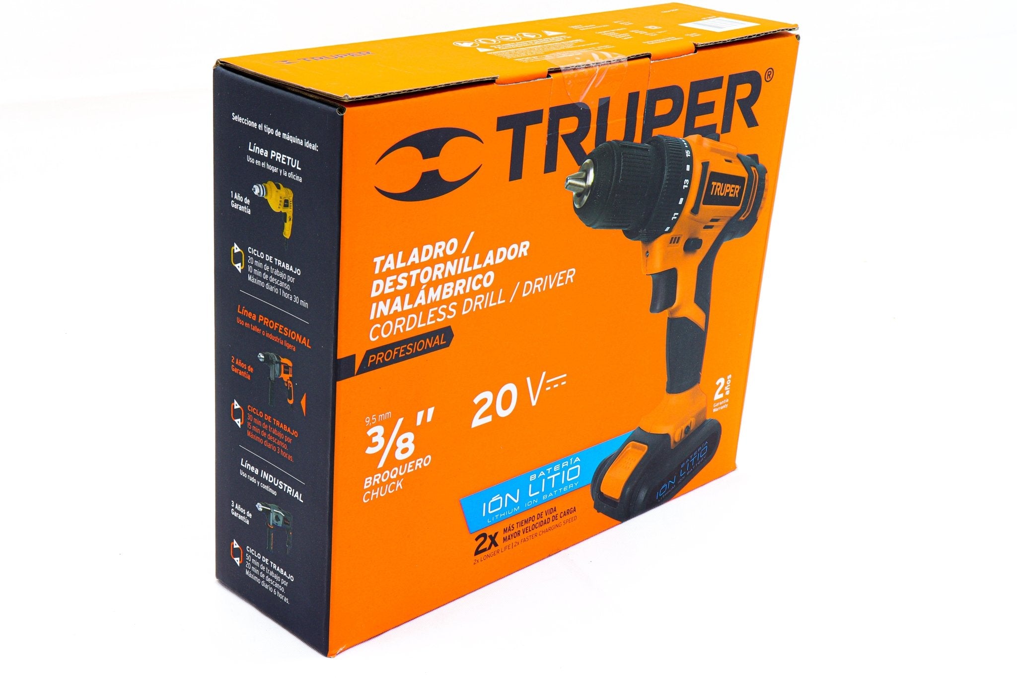 Taladro, Destornillador inalámbrico, Batería Ion Litio 12v, Truper - FERRETERÍA WITZI