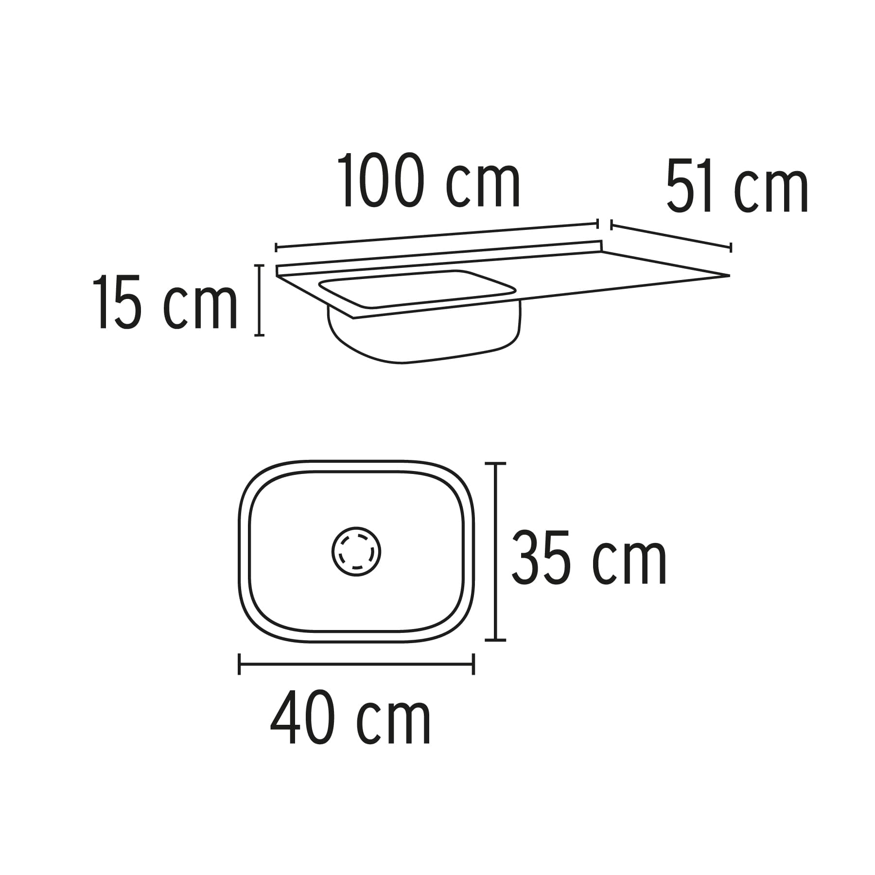 Tarjas de empotrar 100 x 51 cm, Foset - FERRETERÍA WITZI