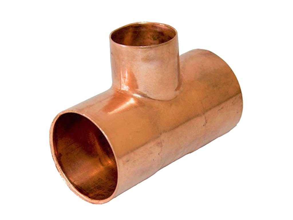 Tee Reducida Central De Cobre 3/4"-3/4"-1/2" - FERRETERÍA WITZI