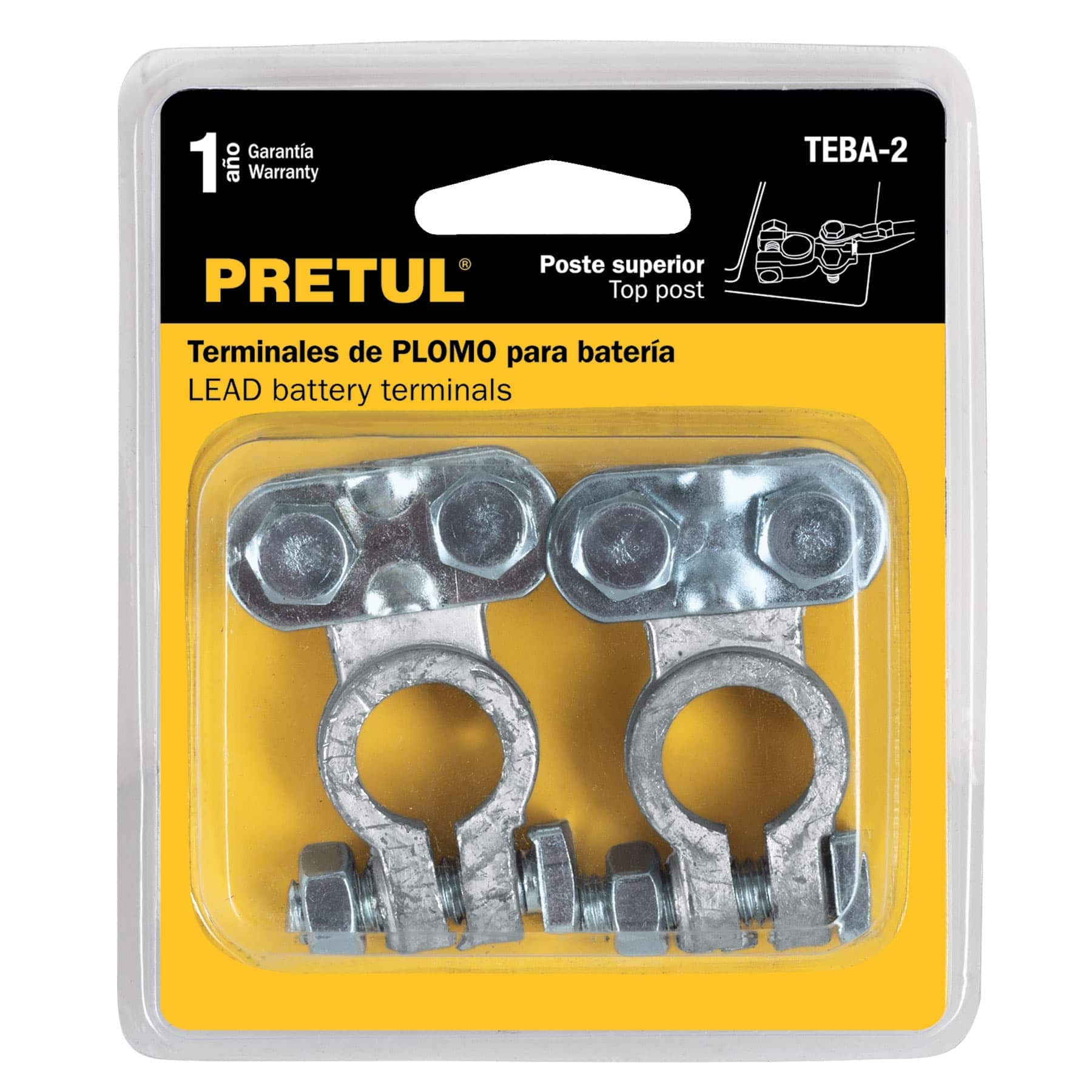 Terminal De Plomo Para Batería, Poste Superior, 2 piezas - FERRETERÍA WITZI