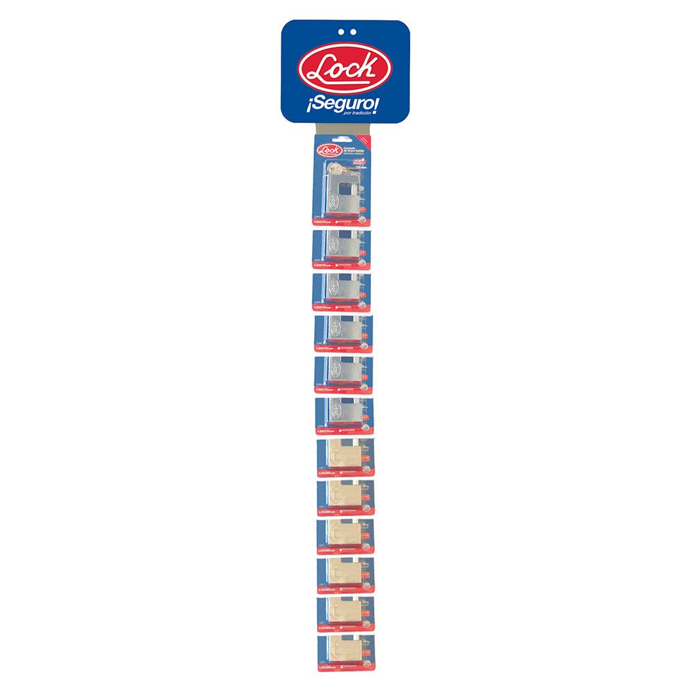 Tira de impulso con candados de cortina llave tetra 8 x 100 cm, 13 piezas Lock - FERRETERÍA WITZI