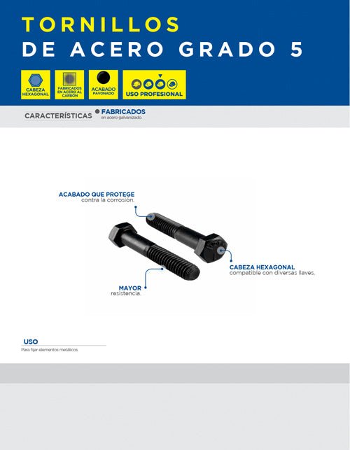 Tornillo acero grado 5° Surtek. - FERRETERÍA WITZI