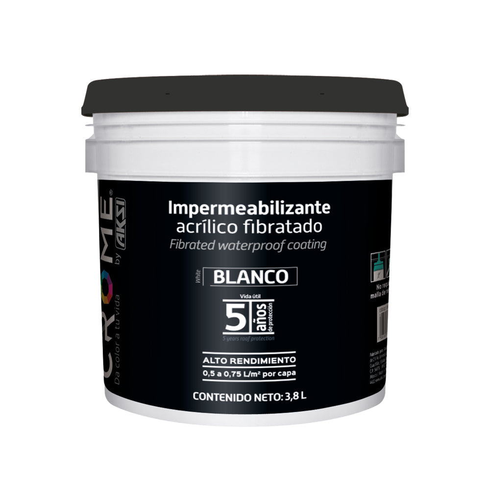 Impermeabilizante Fibratado Blanco 5 Años CROME 1 Galón