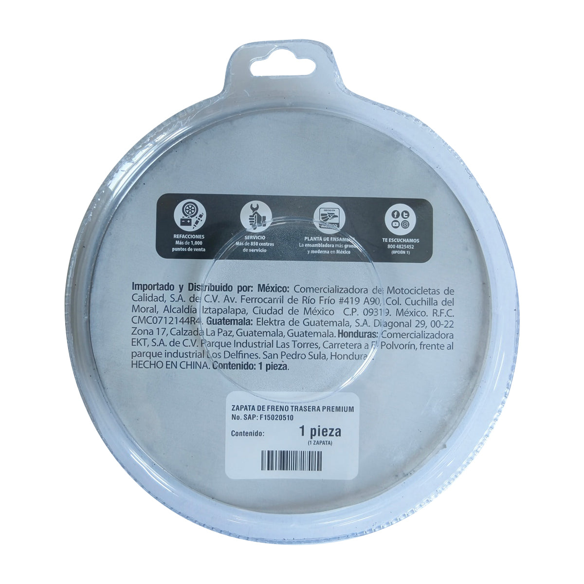 Zapatas de freno trasero ITALIKA F15020510