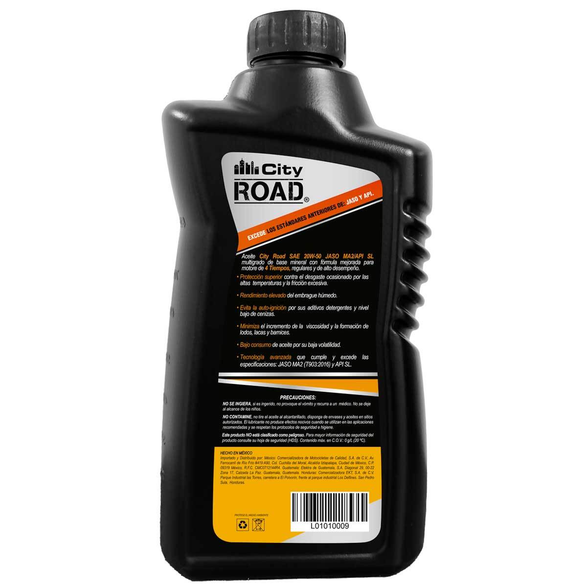 ACEITE CITY ROAD 4T 20W50 API SL ITALIKA