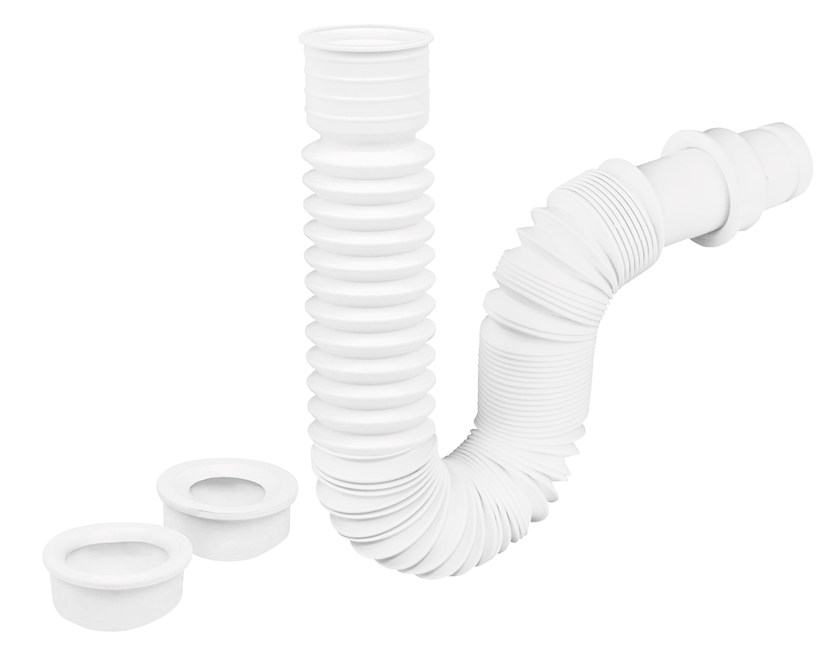 Céspol Flexible p/Lavabo y Fregadero Polipropileno Blanco
