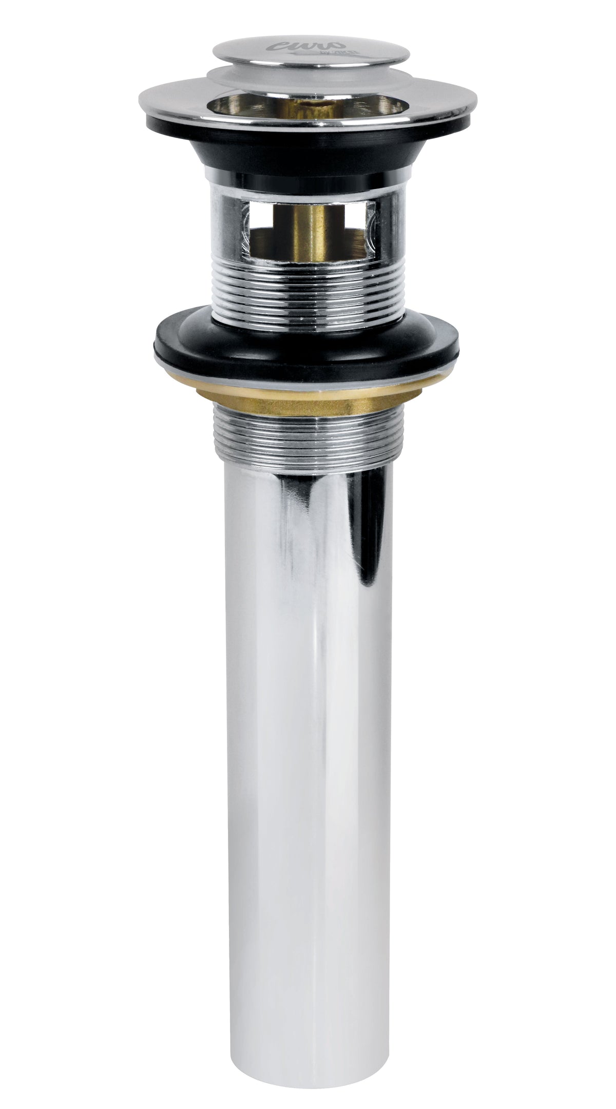 Contra Cromado con Rebosadero Sistema Push para Lavabo 1 1/4"