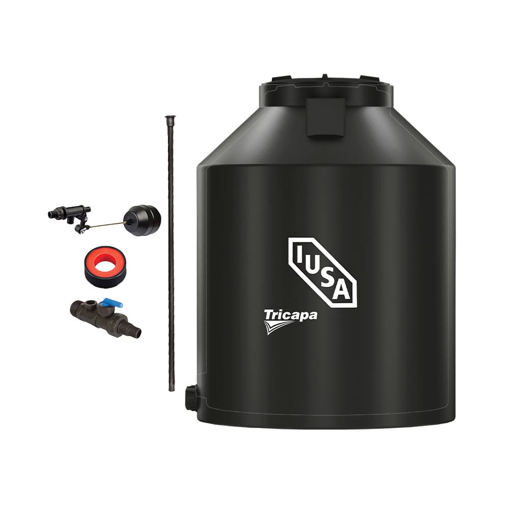Tinaco tricapa negro IUSA con accesorios 450 L