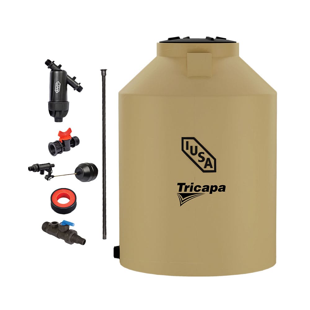 Tinaco tricapa beige IUSA con filtro y accesorios 1100 L