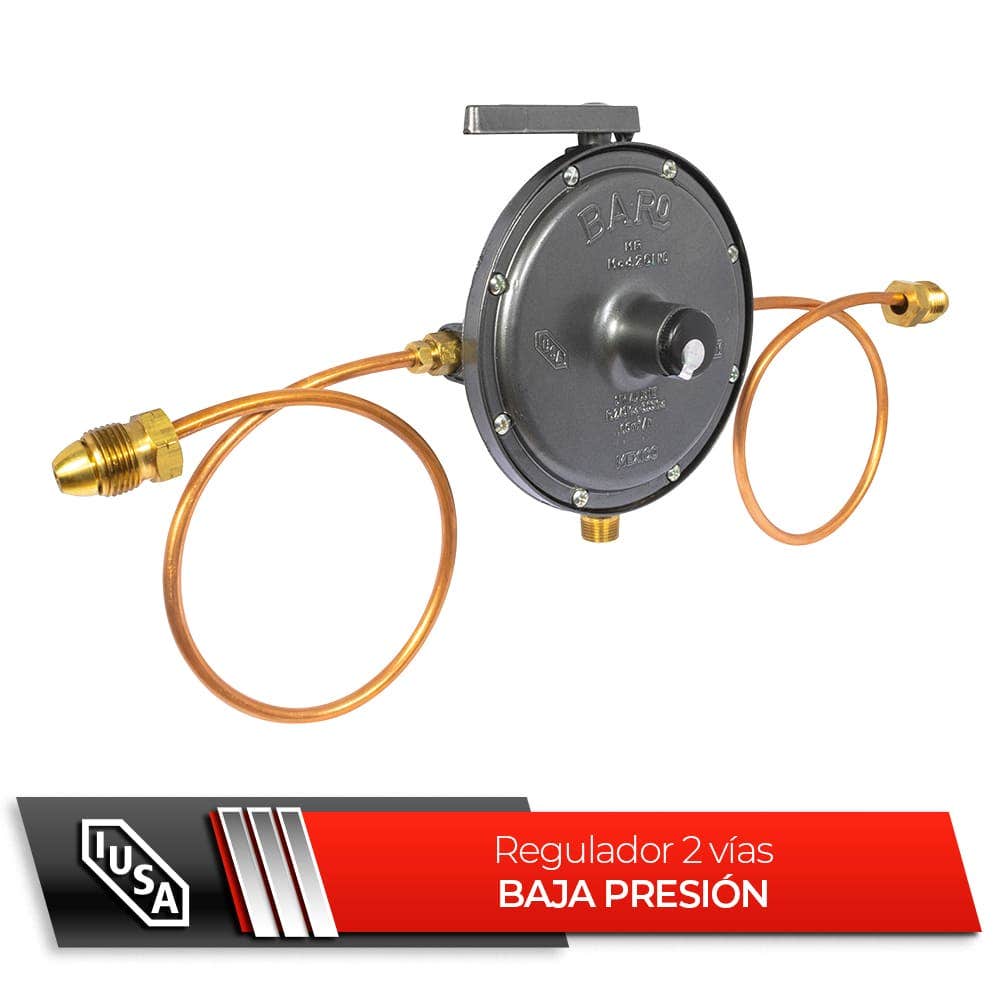 Regulador gas L.P. baja presión para 2 cilindros mod. REG201 PCC1 IUSA