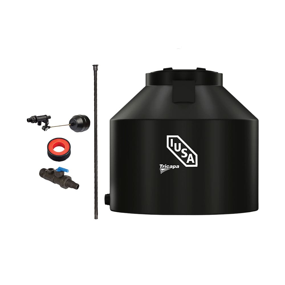 Tinaco tricapa negro IUSA con accesorios 750 L