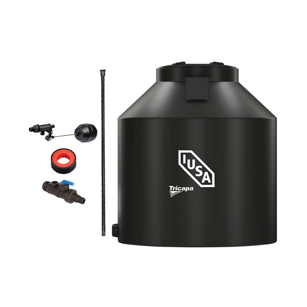 Tinaco tricapa negro IUSA con accesorios 600 L