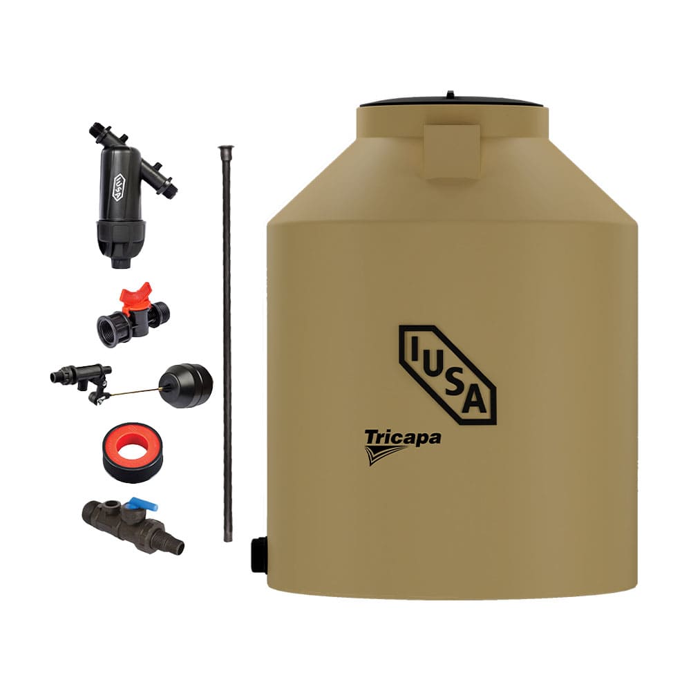 Tinaco tricapa beige IUSA con filtro y accesorios 750 L