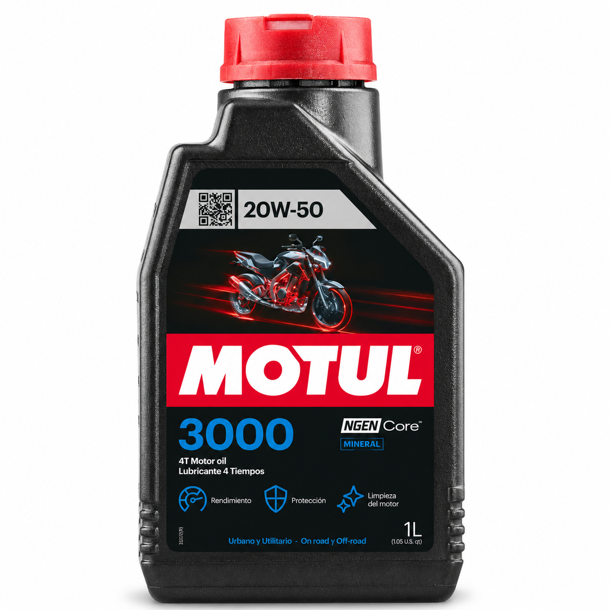 Aceite Motul 3000 4T SAE 20W-50, 1 L