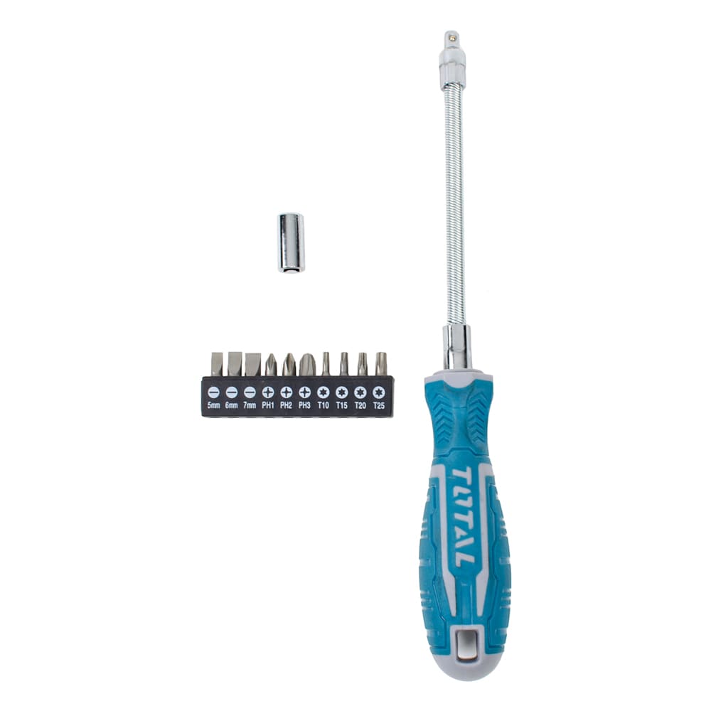 Juego de desarmador flexible, total con 12 piezas