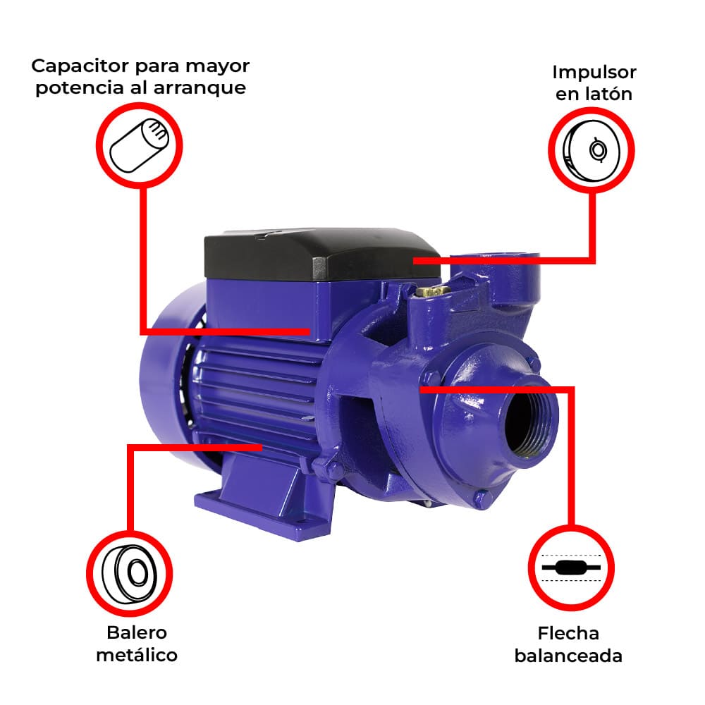 Bomba periférica 1/2 hp uso intermitente IUSA