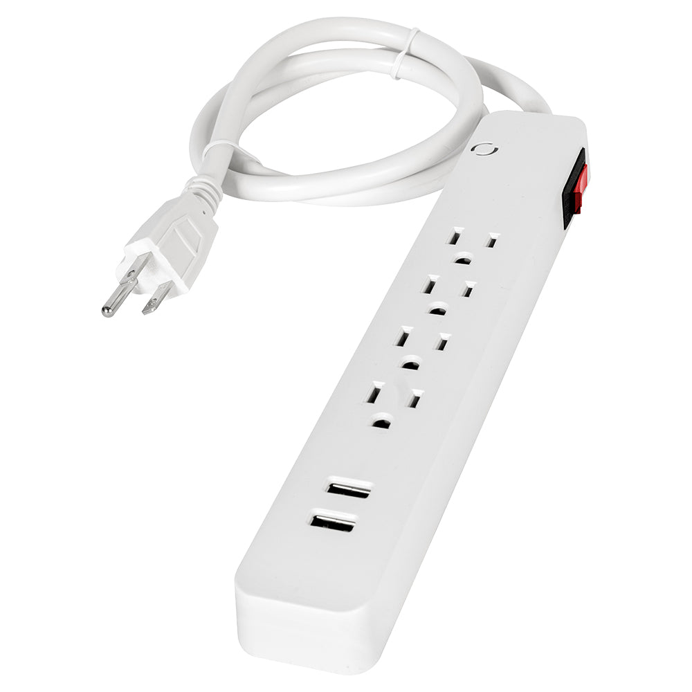 Multicontacto iusa, 4 entradas con supresor de picos y 2 usb
