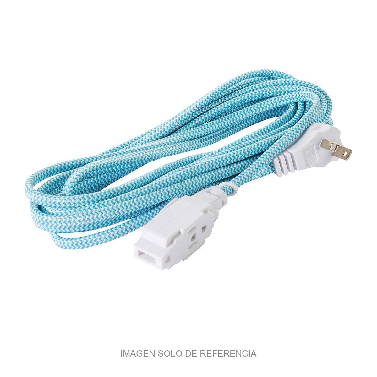 Extensión eléctrica tejida azul/blanco IUSA 3 m
