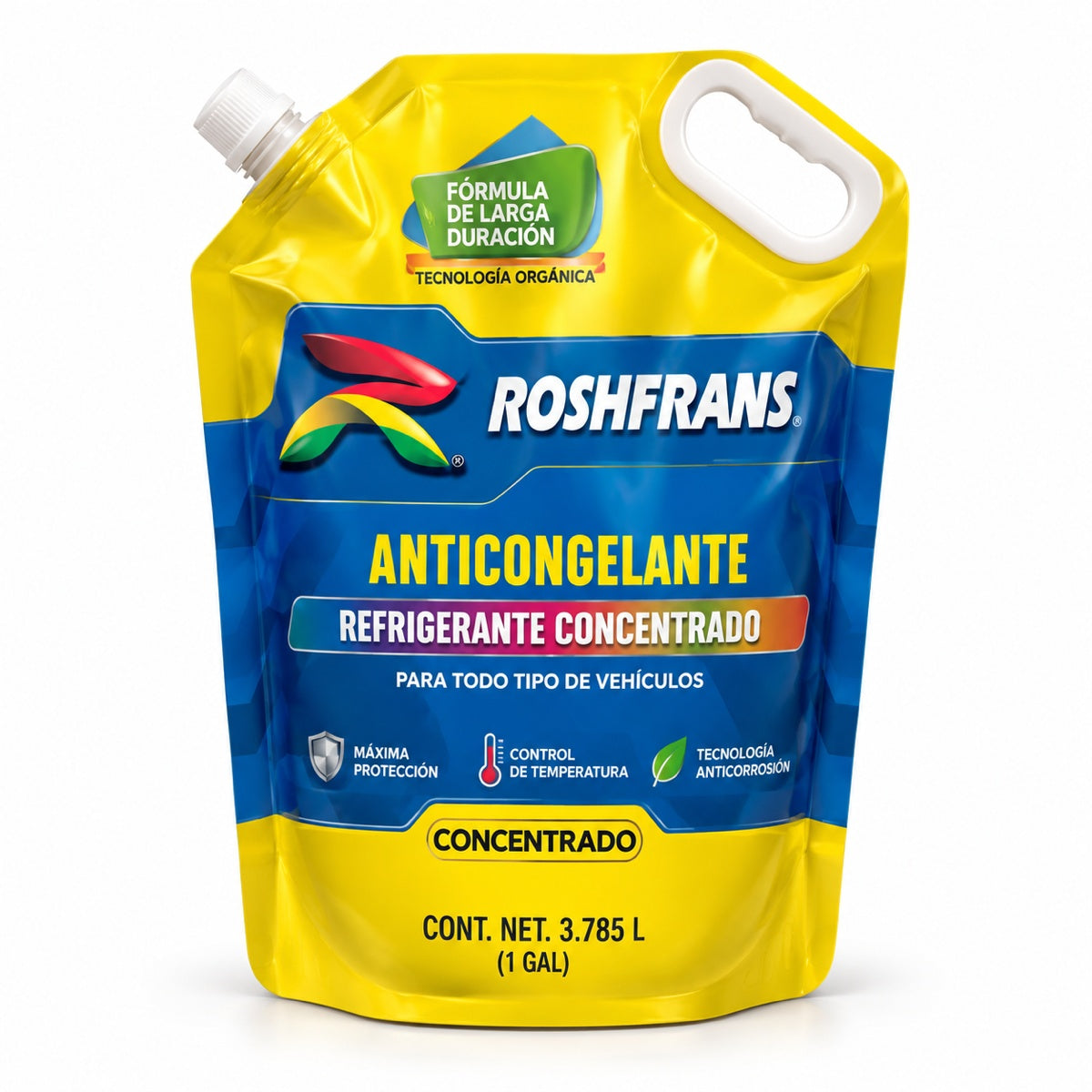 Anticongelante concentrado Roshfrans en bolsa, 3.785 L