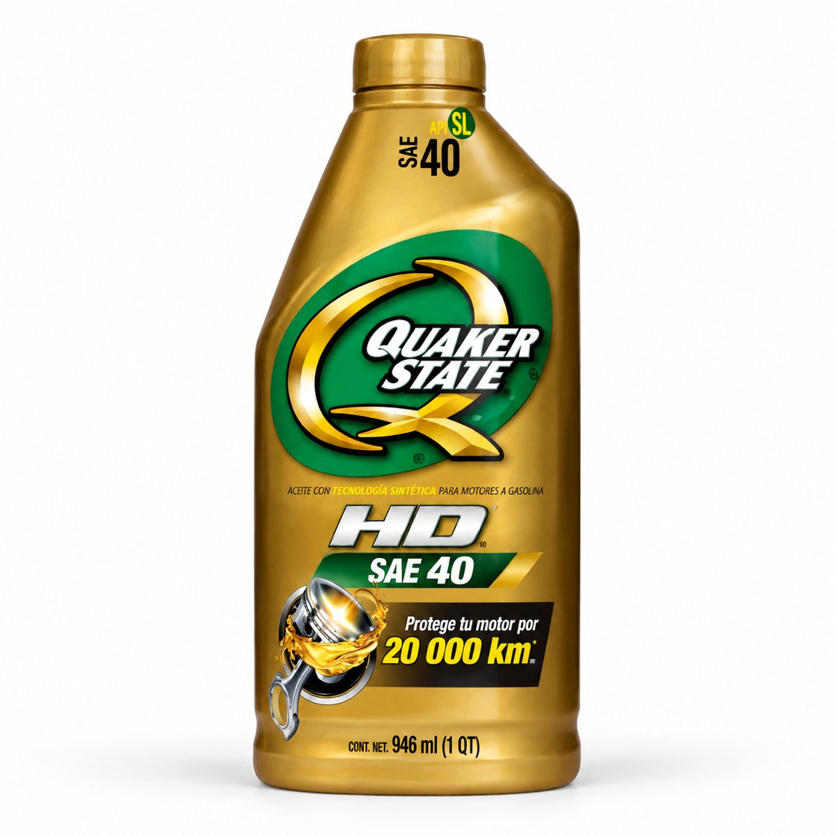 Aceite Quaker State HD SAE 40 API SL, 946 ml