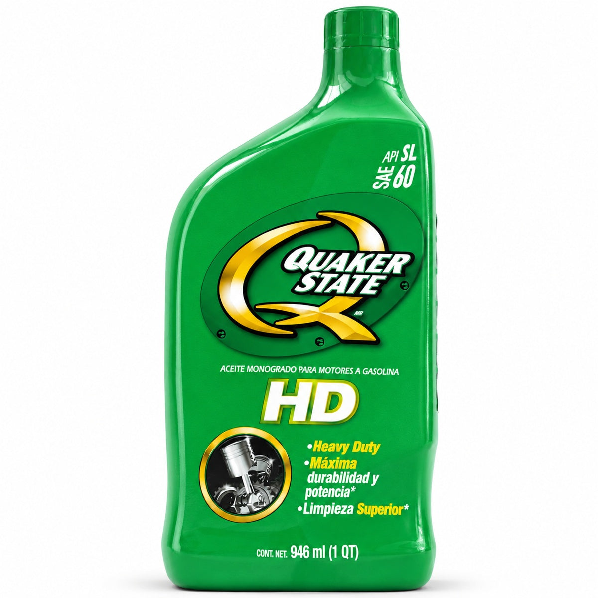 Aceite Quaker State HD SAE 60 API SL, 946 ml