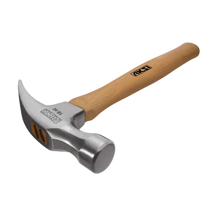Martillo mango madera uña recta 16 Oz. AKSI