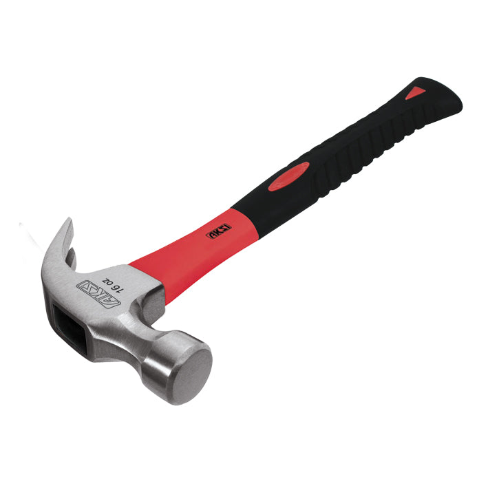Martillo fibra de vidrio uña curva 16 Oz AKSI