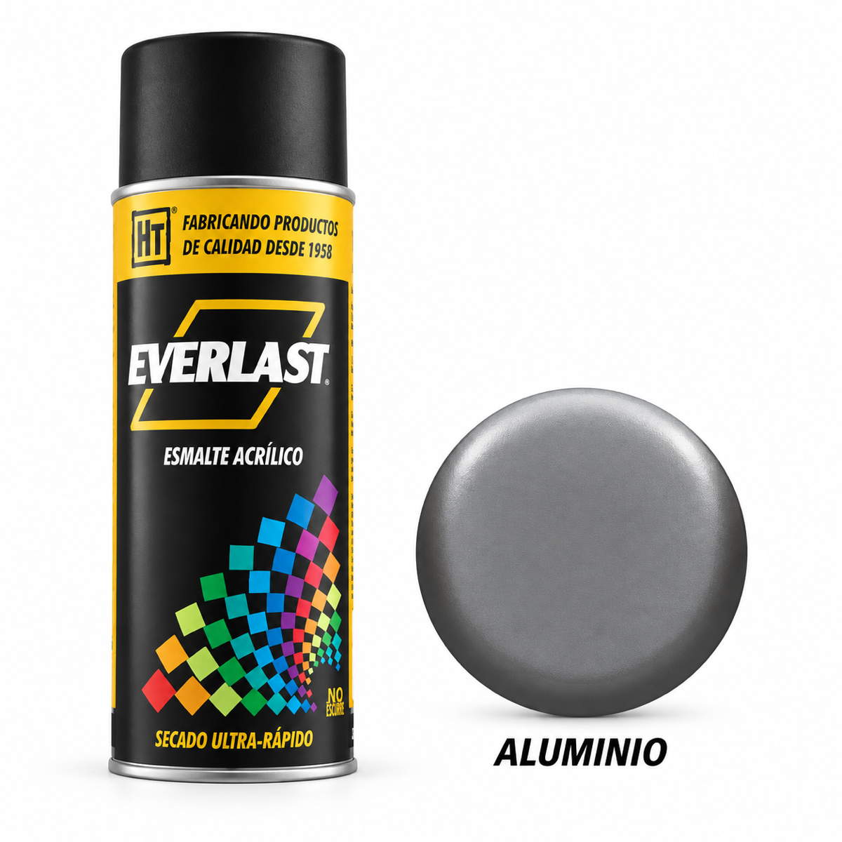 Pintura acrílica en aerosol Everlast Hecort — Aluminio