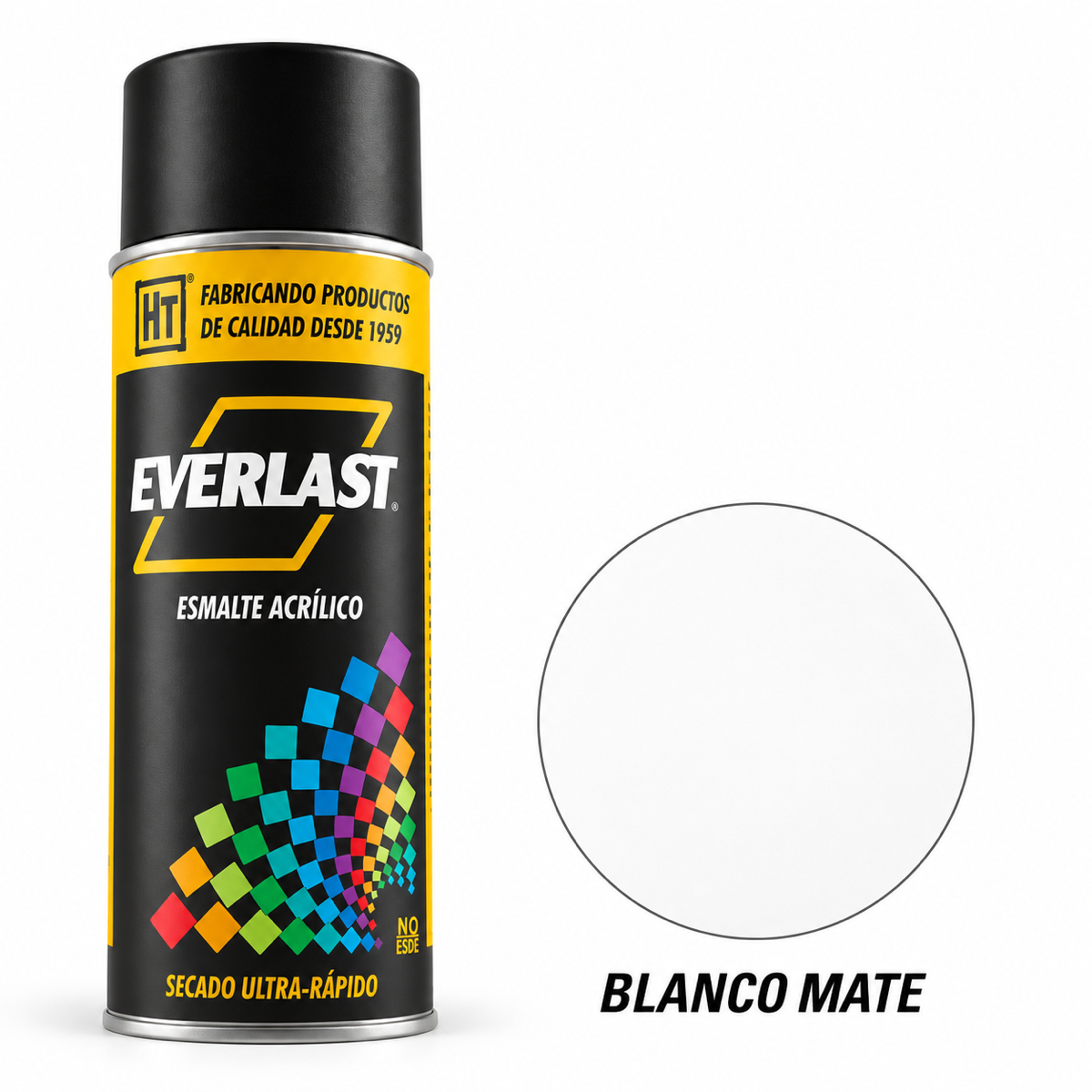 Pintura acrílica en aerosol Everlast Hecort — Blanco Mate