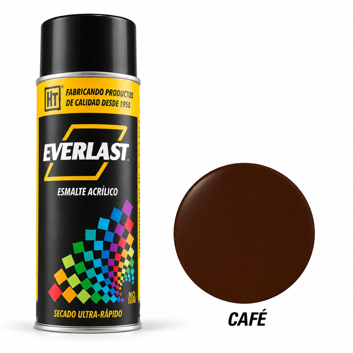 Pintura acrílica en aerosol Everlast Hecort — Cafe