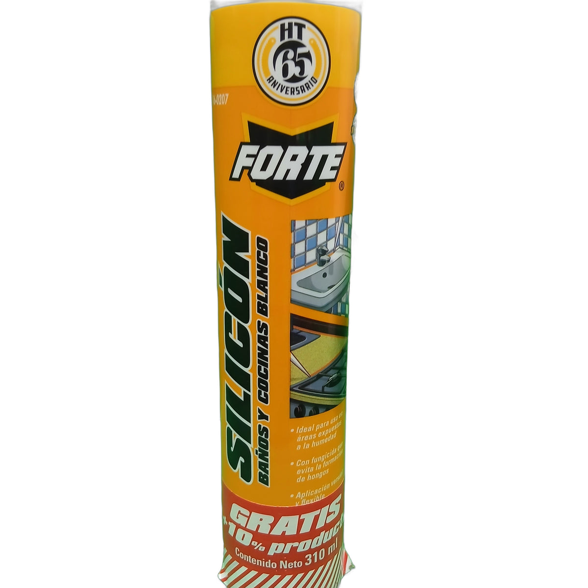 Silicón para baños y cocinas Forte Hecort — Blanco / 280 ml